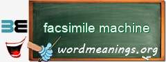 WordMeaning blackboard for facsimile machine